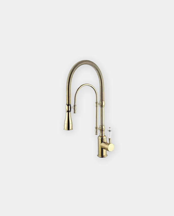 Gold Kitchen Fauce 歐式伸縮水龍頭 / 锆金色 - 2
