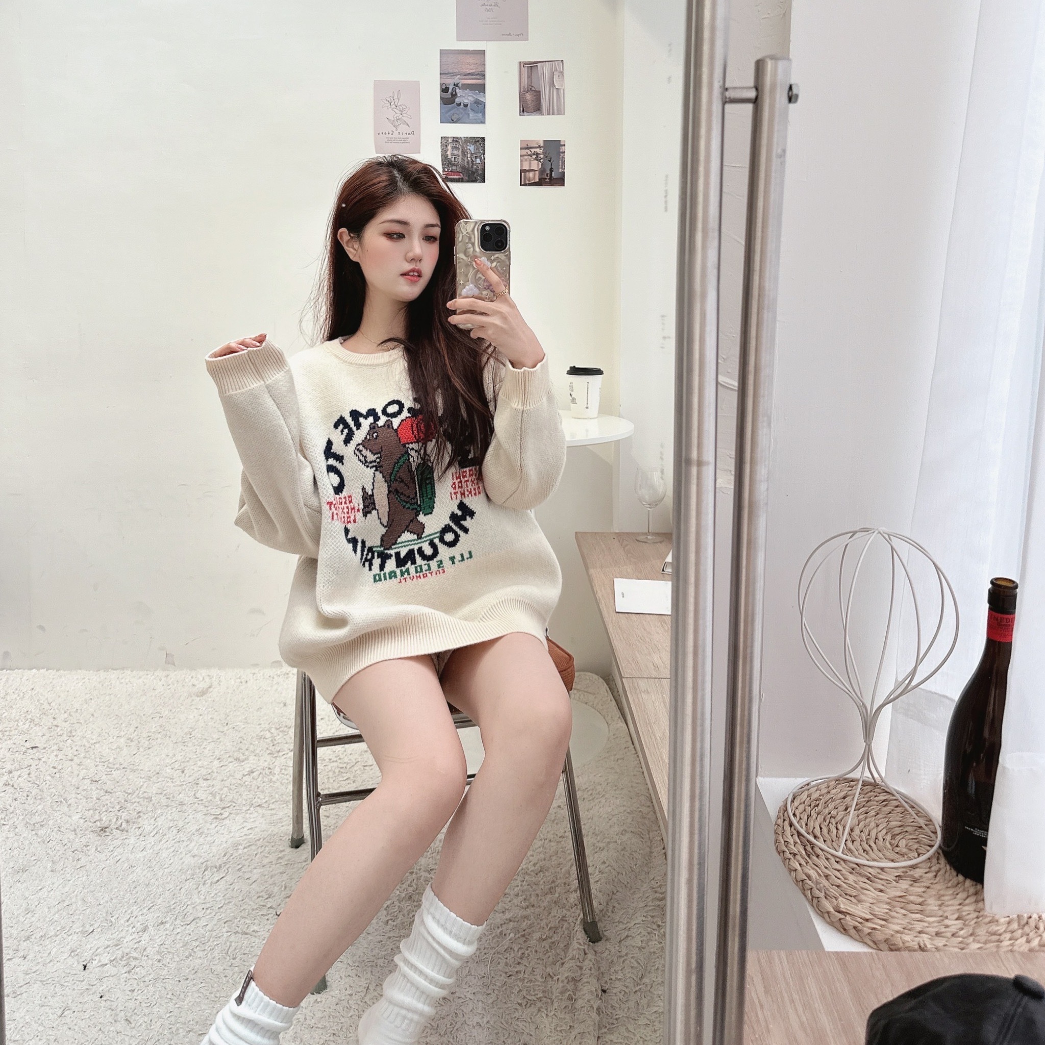 可愛小熊針織毛衣/二色