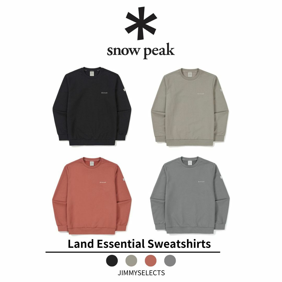 Snow Peak 雪諾必克 Land Essential 刺繡logo 衛衣 大學T S24SMFHT50