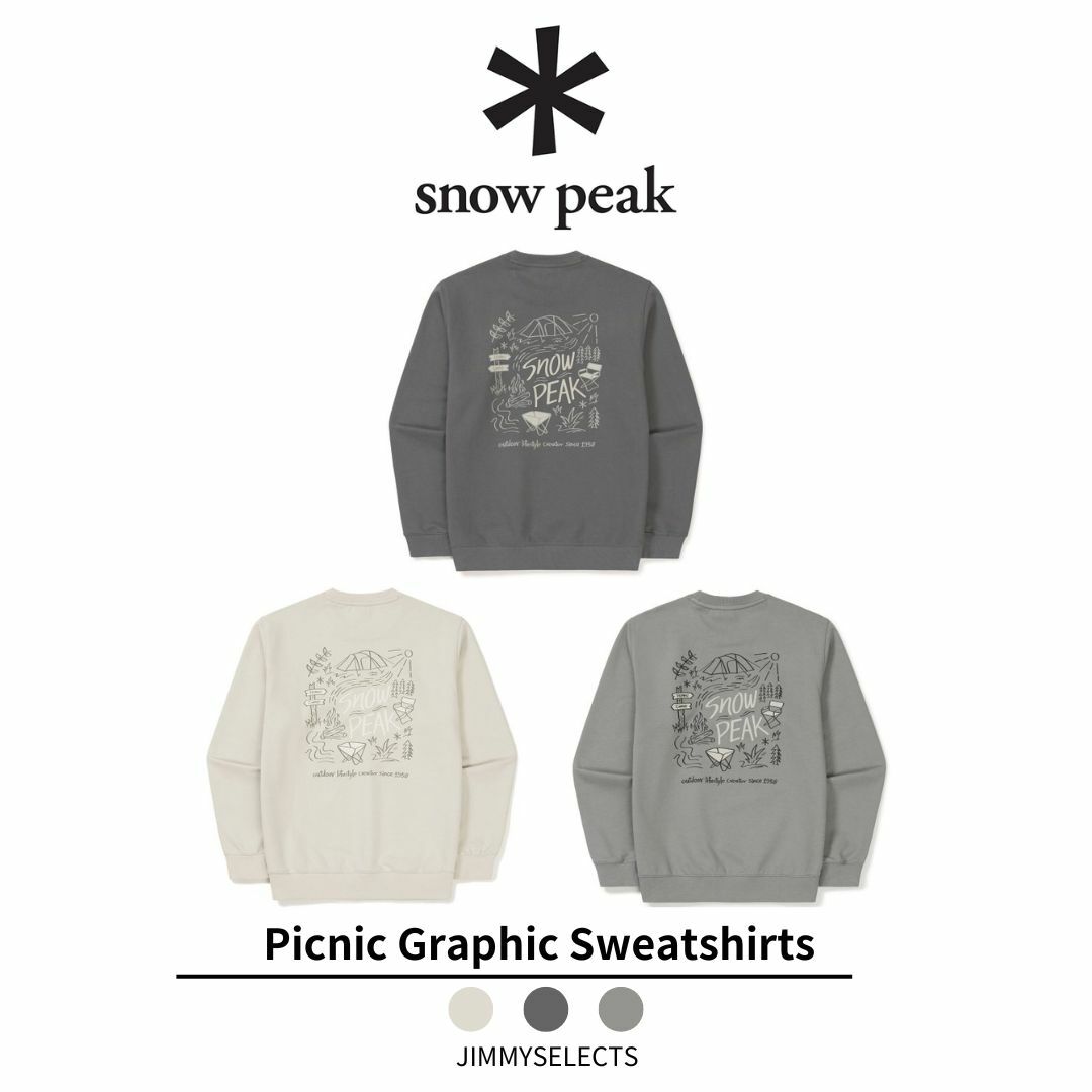 Snow Peak 雪諾必克 Picnic Graphic 野餐 圖案 衛衣 大學T S24SUFHT52