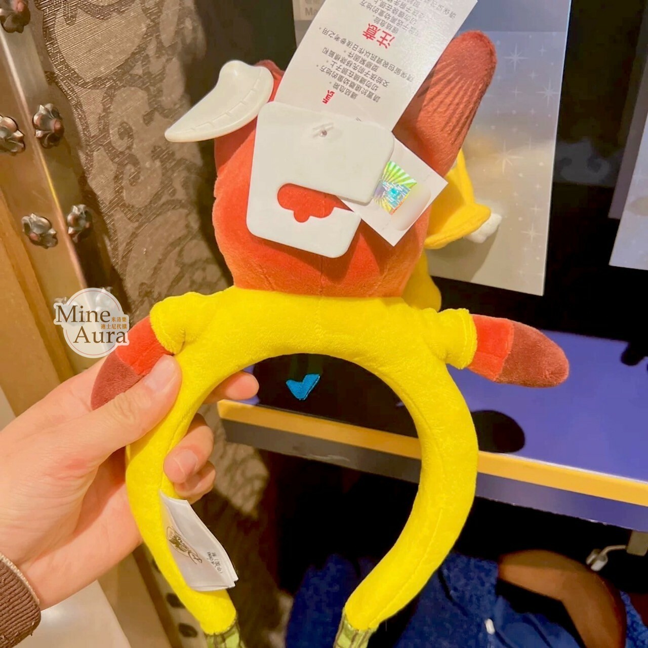 胡尼克 Nick 絨毛 大頭造型 手可動設計 髮圈 髮箍 動物方城市 Zootopia -上海迪士尼樂園