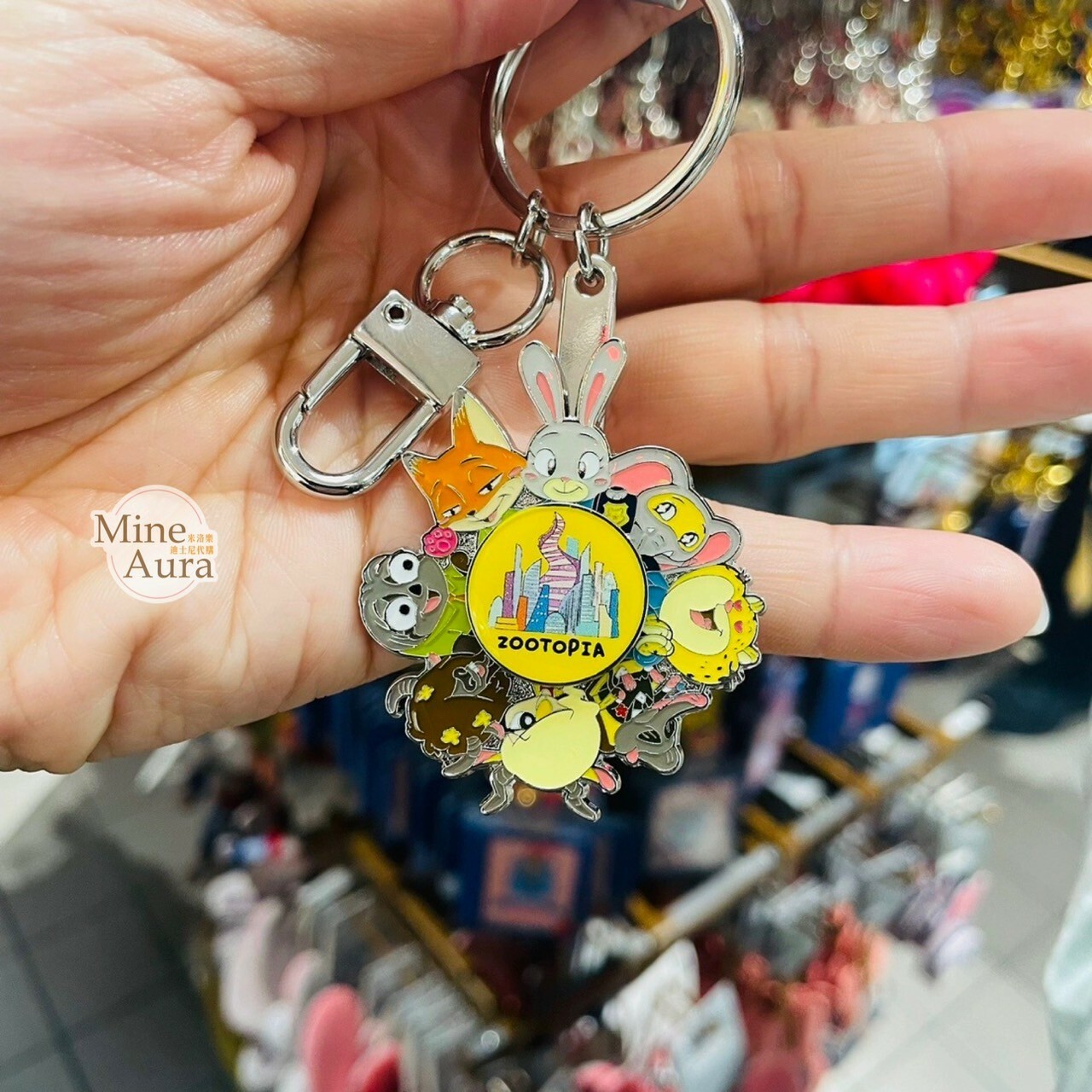 動物方城市 Zootopia 角色集合 療癒轉轉 旋轉 金屬 鑰匙圈 吊飾 -上海迪士尼樂園