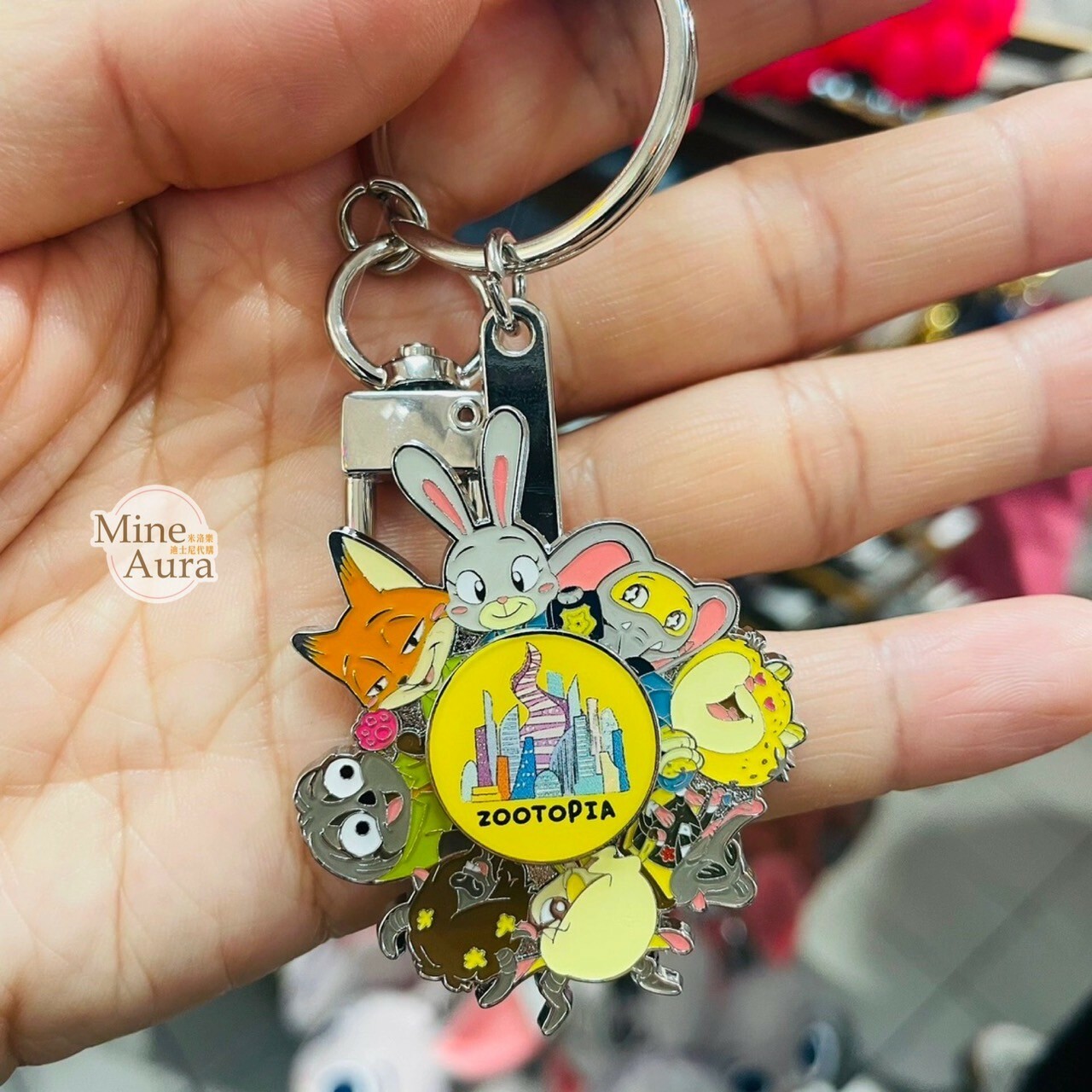 動物方城市 Zootopia 角色集合 療癒轉轉 旋轉 金屬 鑰匙圈 吊飾 -上海迪士尼樂園