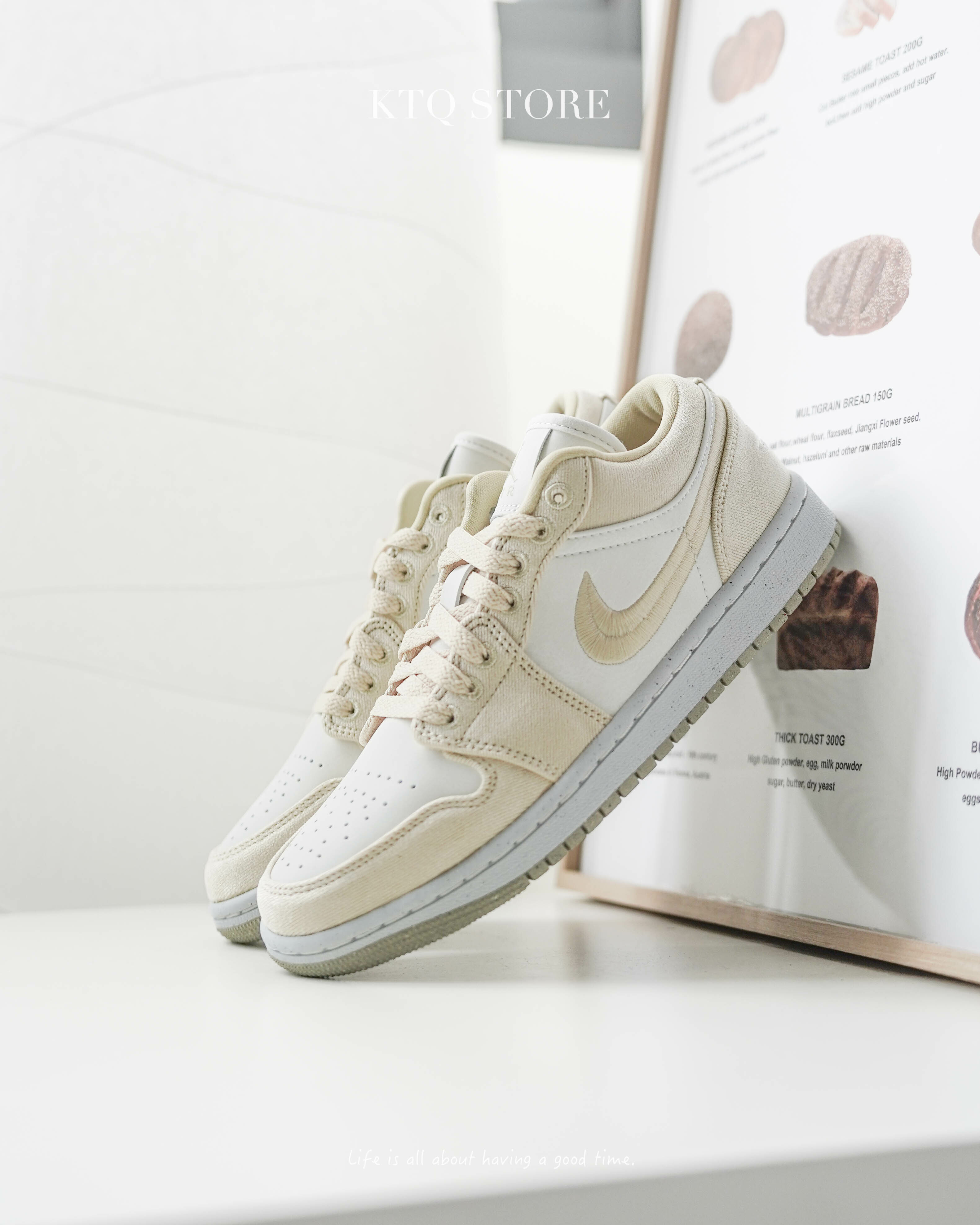 KTQ STORE ‧ Air Jordan 1 Low SE "Canvas" 米黃 女鞋 FN3722-701