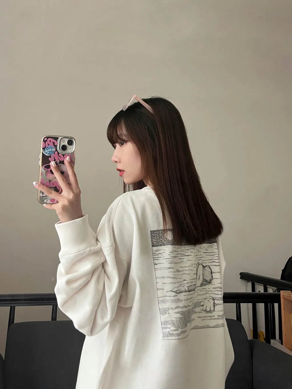 Kaws Uniqlo 2023ss 長袖衛衣 白色 男女尺寸