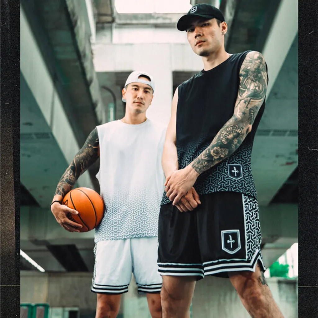EMC Shield Patterned Basketball Shorts (Black) 盾牌圖騰球褲 黑色