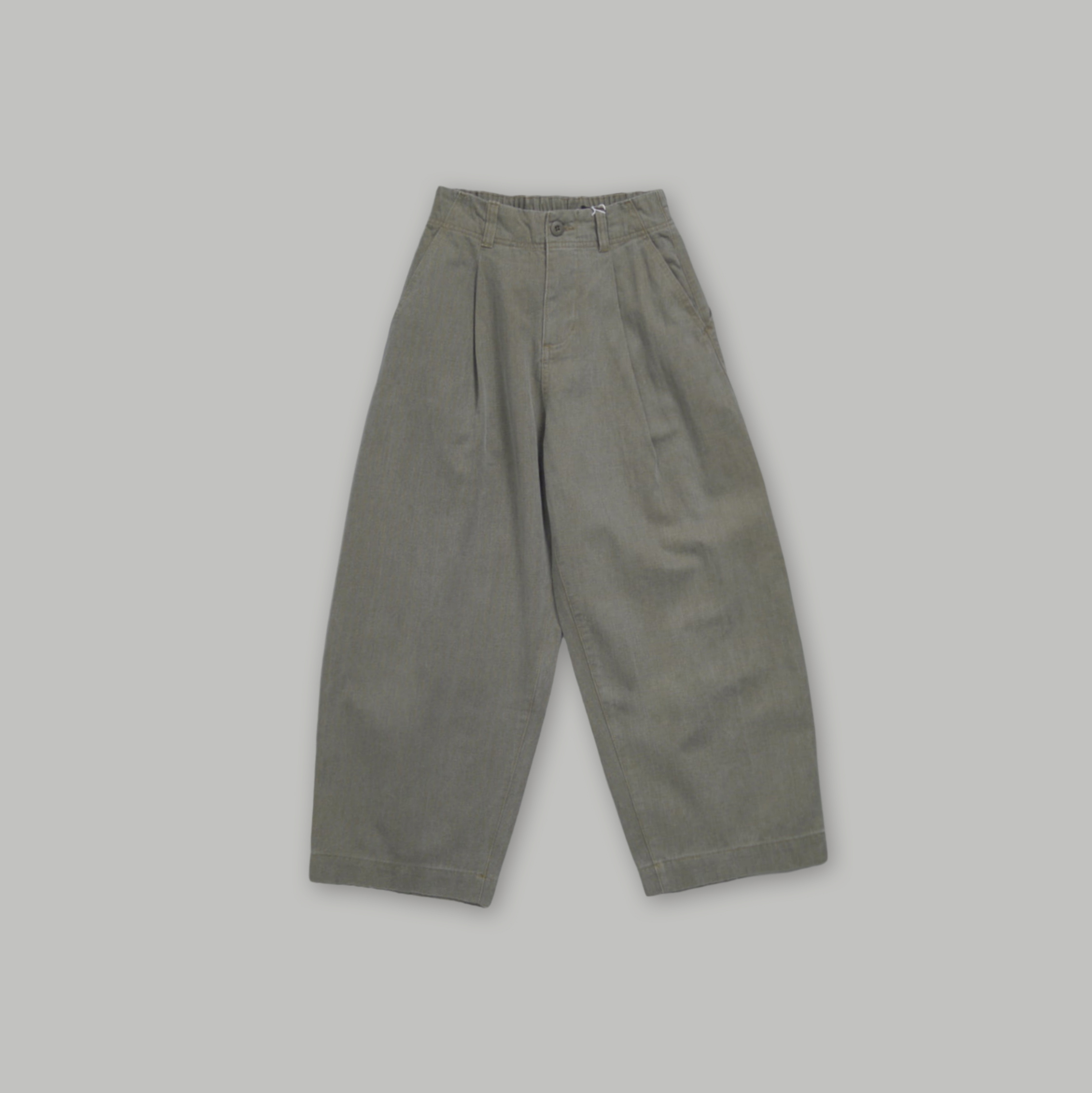 J.P.L. 高腰廓形人字紋工作褲