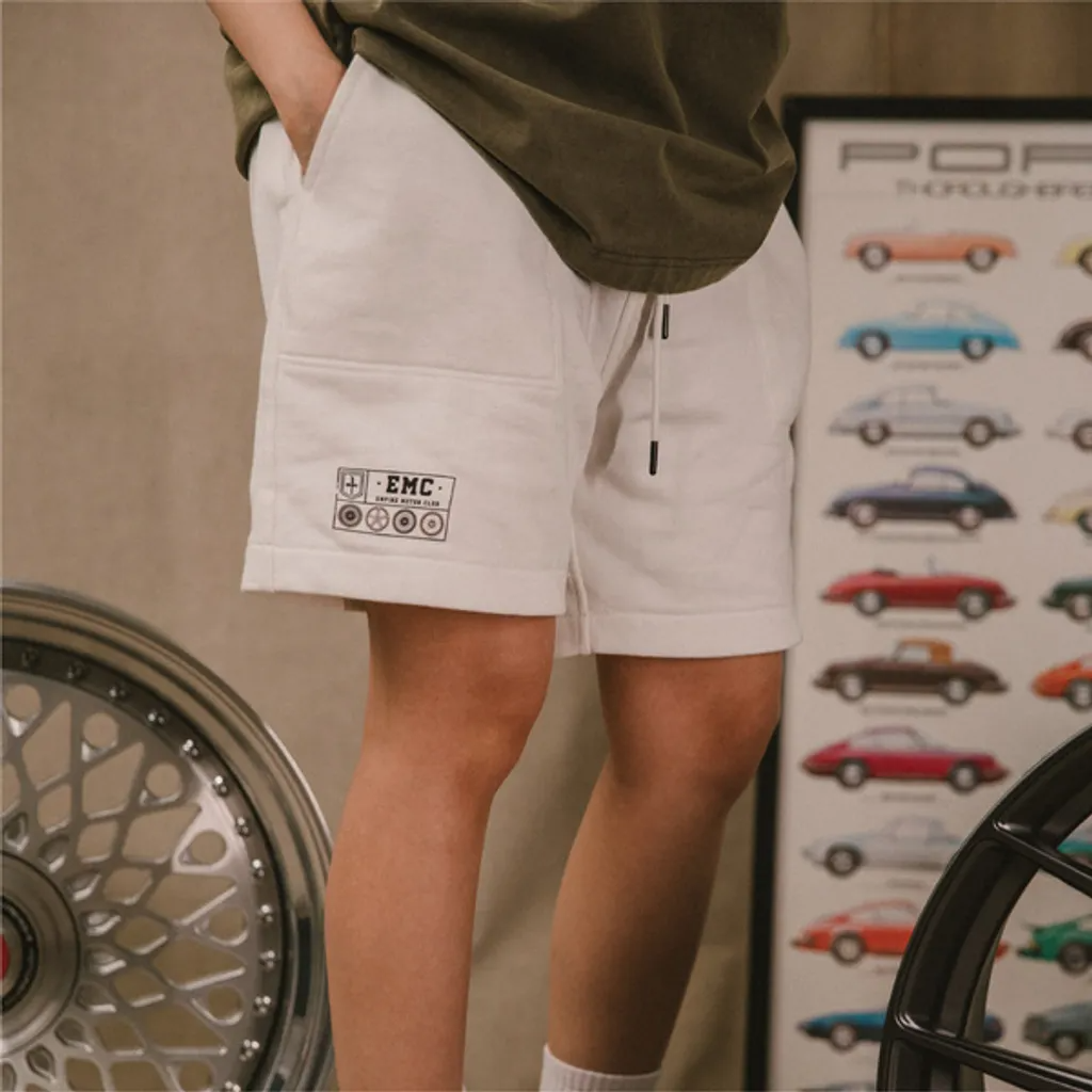 EMC Classic Wheels Shorts (White) 白色 休閒復古 棉短褲 EMCC44