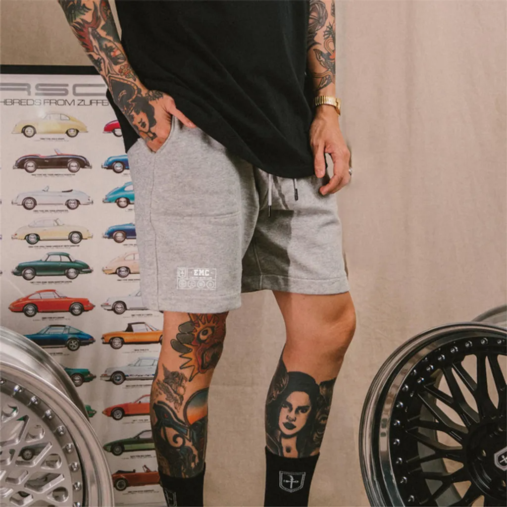 EMC Classic Wheels Shorts (Grey) 灰色 休閒復古 棉短褲 EMCC45