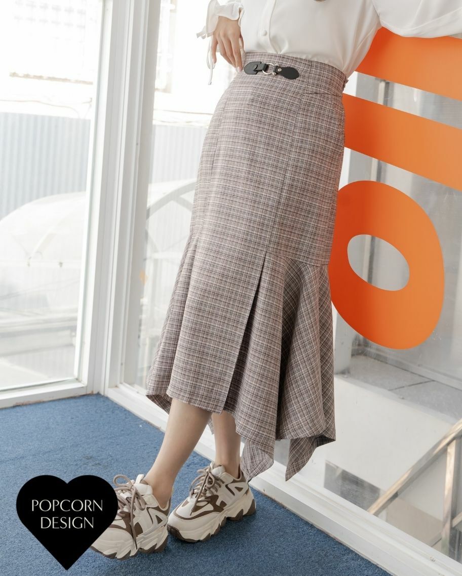 下擺不規則小魚尾長裙