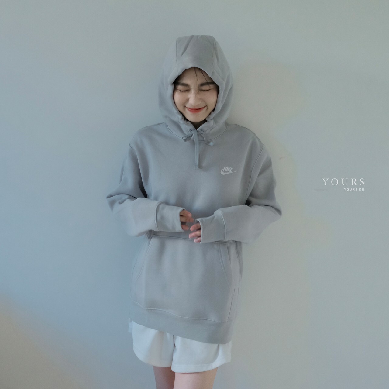 <官網限定> Nike 刺繡Logo帽Tee 灰藍（BV2655-077）