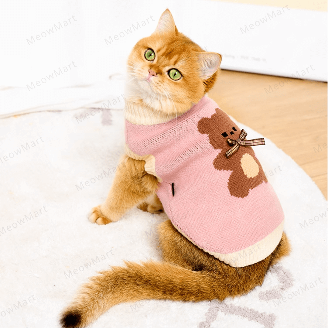 可愛小熊保暖寵物背心 (貓狗適用)