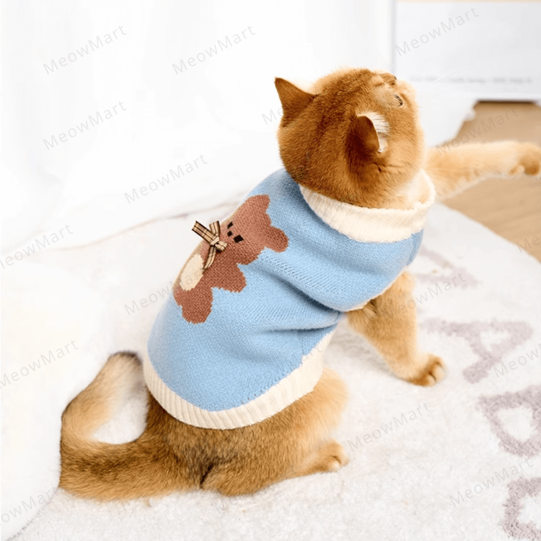 可愛小熊保暖寵物背心 (貓狗適用)