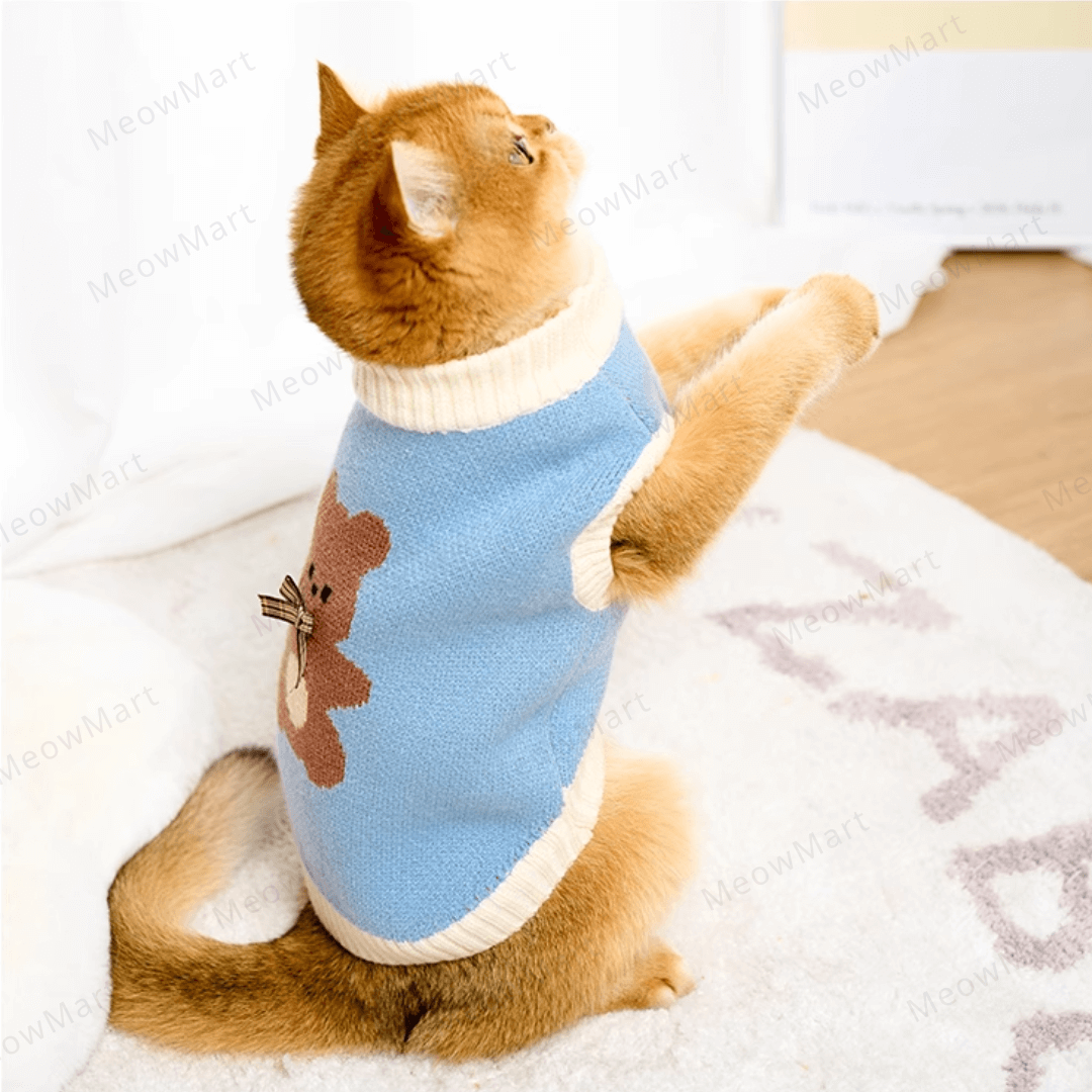 可愛小熊保暖寵物背心 (貓狗適用)