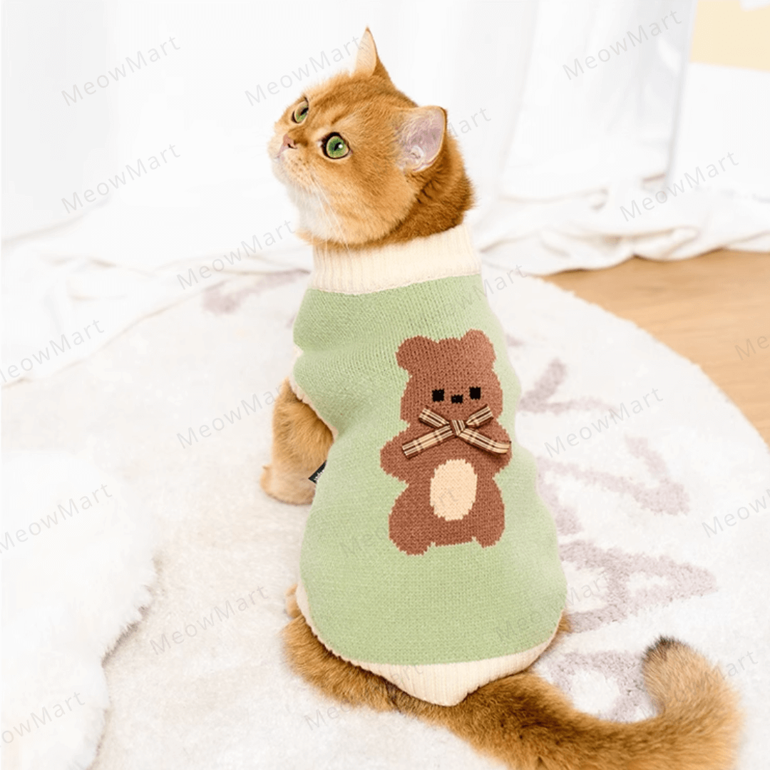 可愛小熊保暖寵物背心 (貓狗適用)