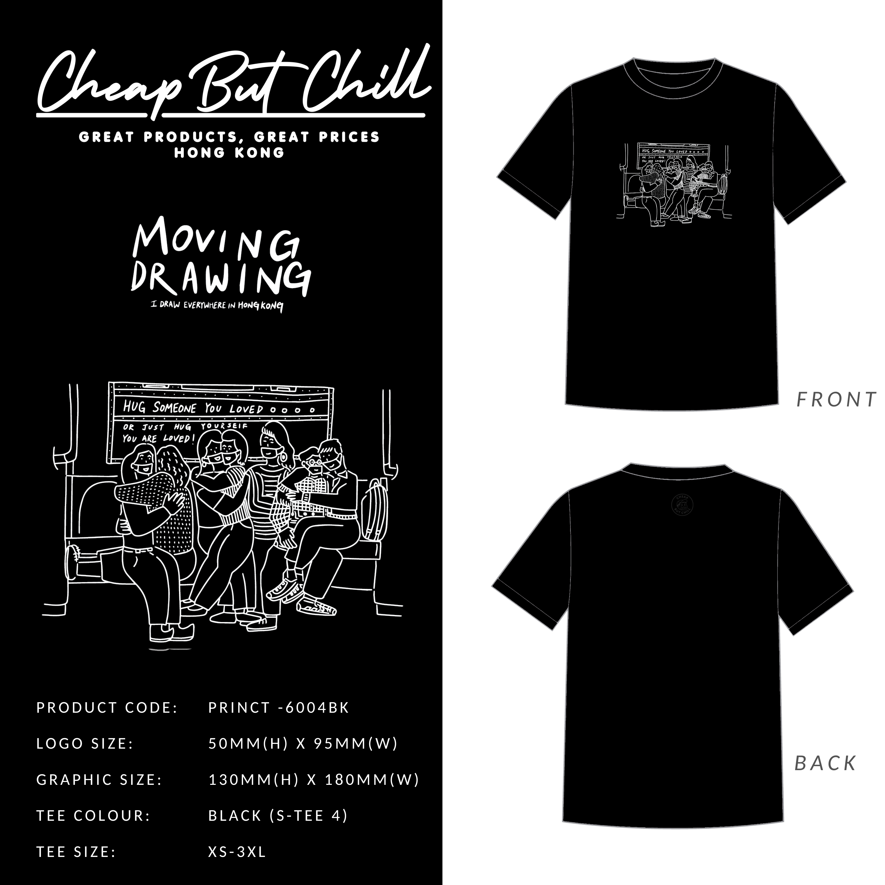 New ✦ Moving Drawing X CheapbutChill Hug Tee