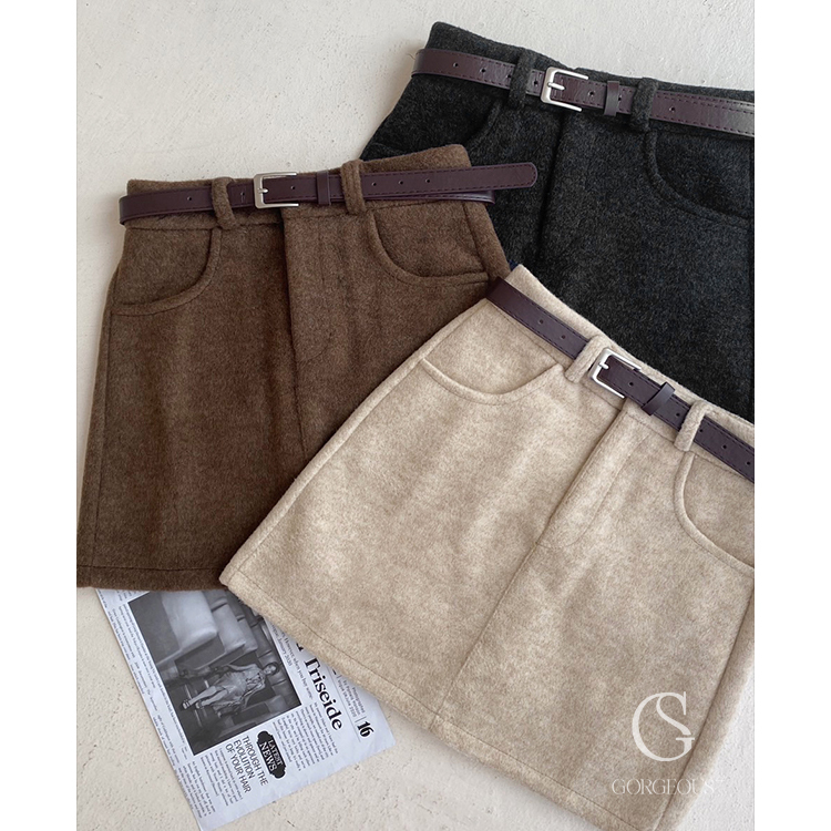 G5640  現貨「高定版!直腿毛呢褲裙」