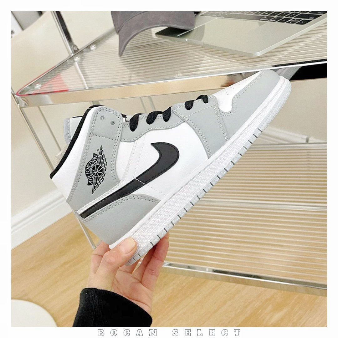 NIKE AIR JORDAN " MID SMOKE GREY " 煙灰黑勾 小迪奧 中筒（554724-092）