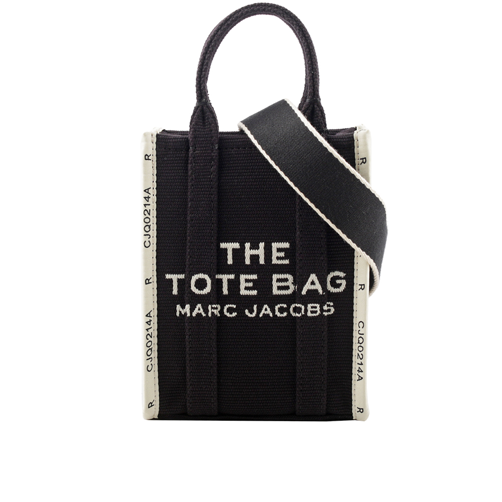 【MARC JACOBS】THE JACQUARD TOTE 雙色迷你手機托特包(黑色) 2R3HCR027H01 001