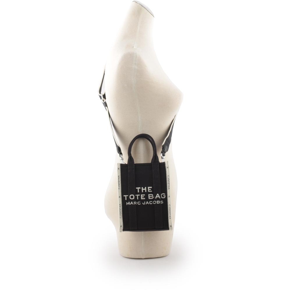 【MARC JACOBS】THE JACQUARD TOTE 雙色迷你手機托特包(黑色) 2R3HCR027H01 001