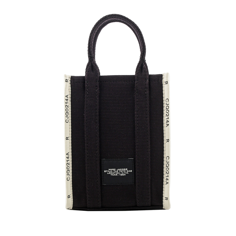 【MARC JACOBS】THE JACQUARD TOTE 雙色迷你手機托特包(黑色) 2R3HCR027H01 001