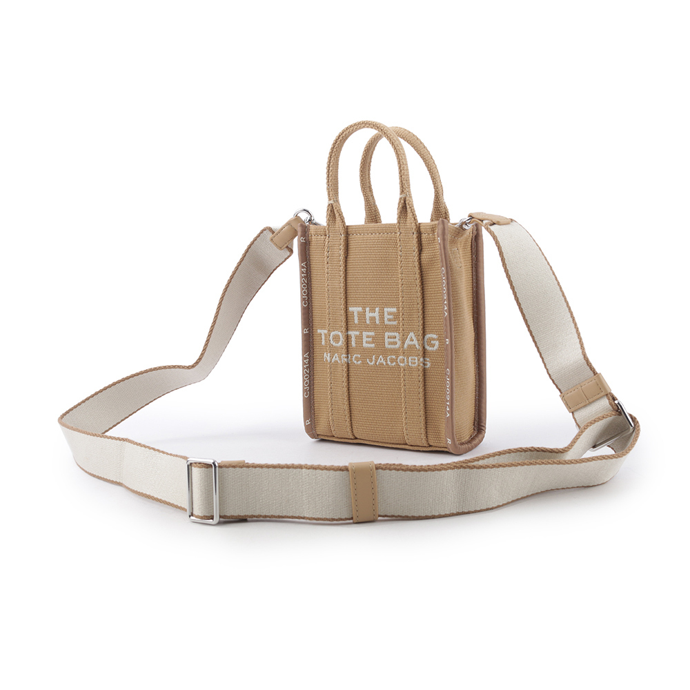 【MARC JACOBS】THE JACQUARD TOTE 雙色迷你手機托特包(駝色) 2R3HCR027H01 230