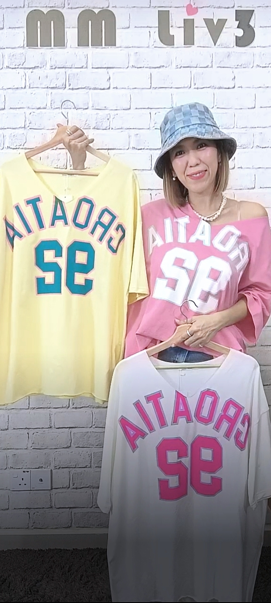 #️⃣2344 RM109 🇰🇷Made in Korea 韓國V領毛巾布料CROATIA 92 大oversize T shirt👉B:134cm👈