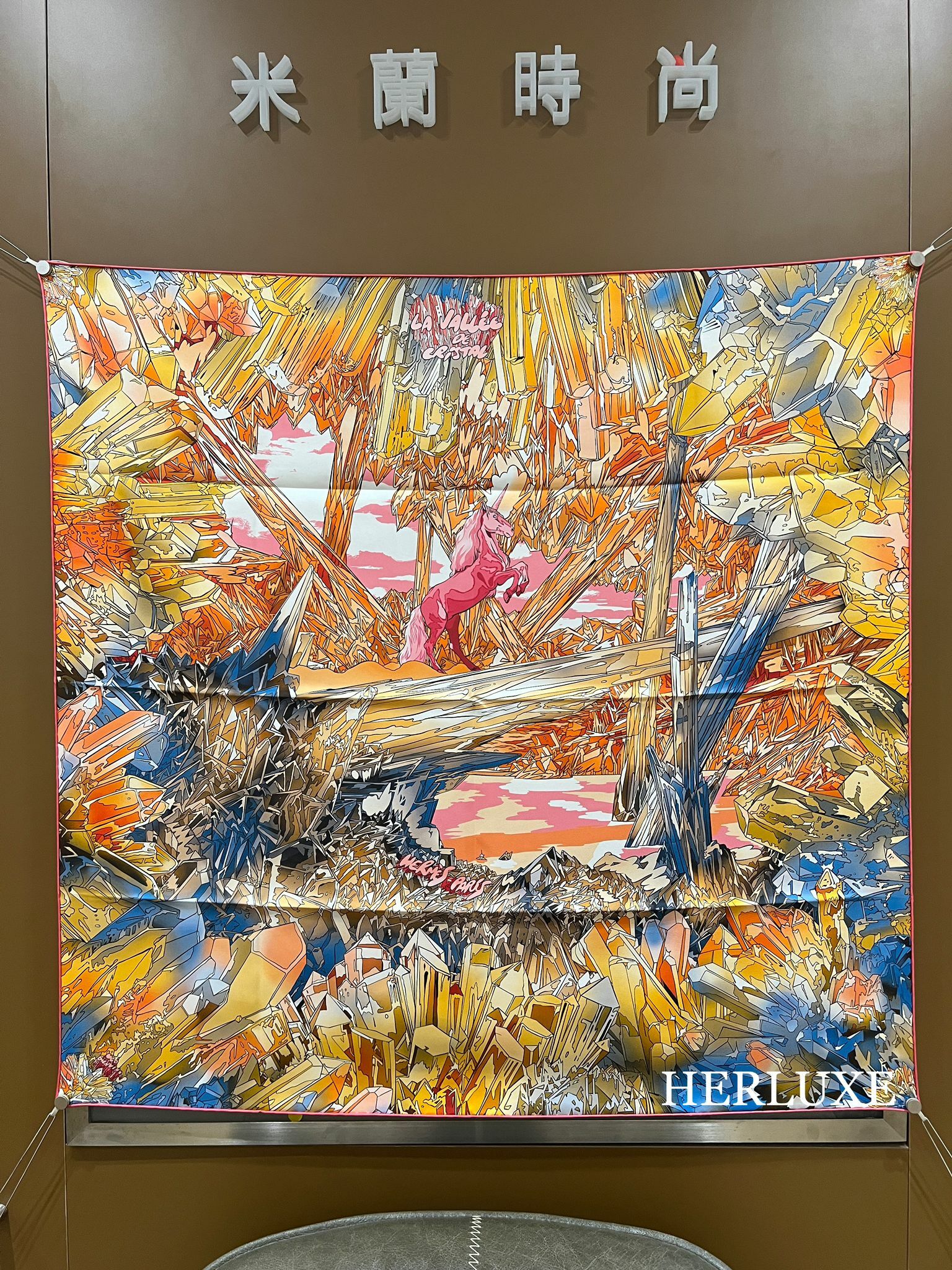 Scarf 100% soie 90 × 90cm