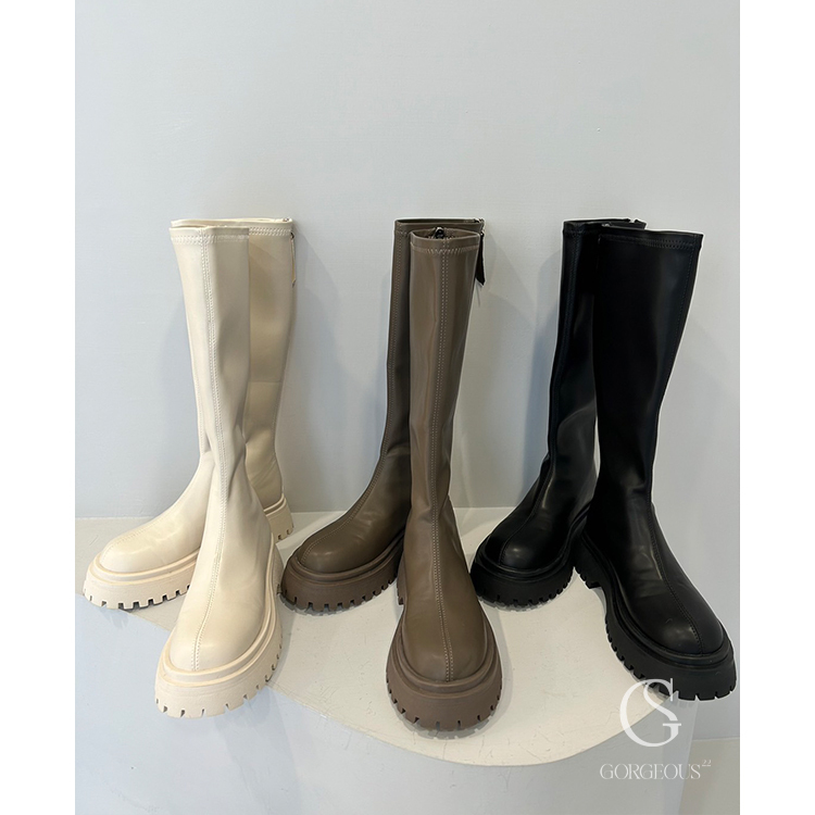 G8235 現貨「鋸齒厚底長靴」