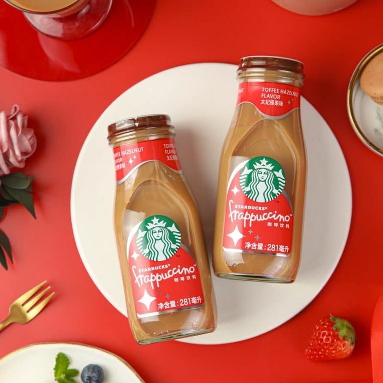 山姆 星巴克 星冰樂 太妃榛果味咖啡飲品 3.372L (281ml x 12)