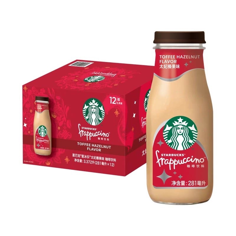 山姆 星巴克 星冰樂 太妃榛果味咖啡飲品 3.372L (281ml x 12)