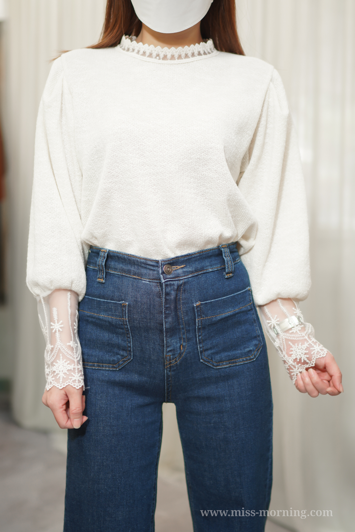 Lace袖款上衣(13670)