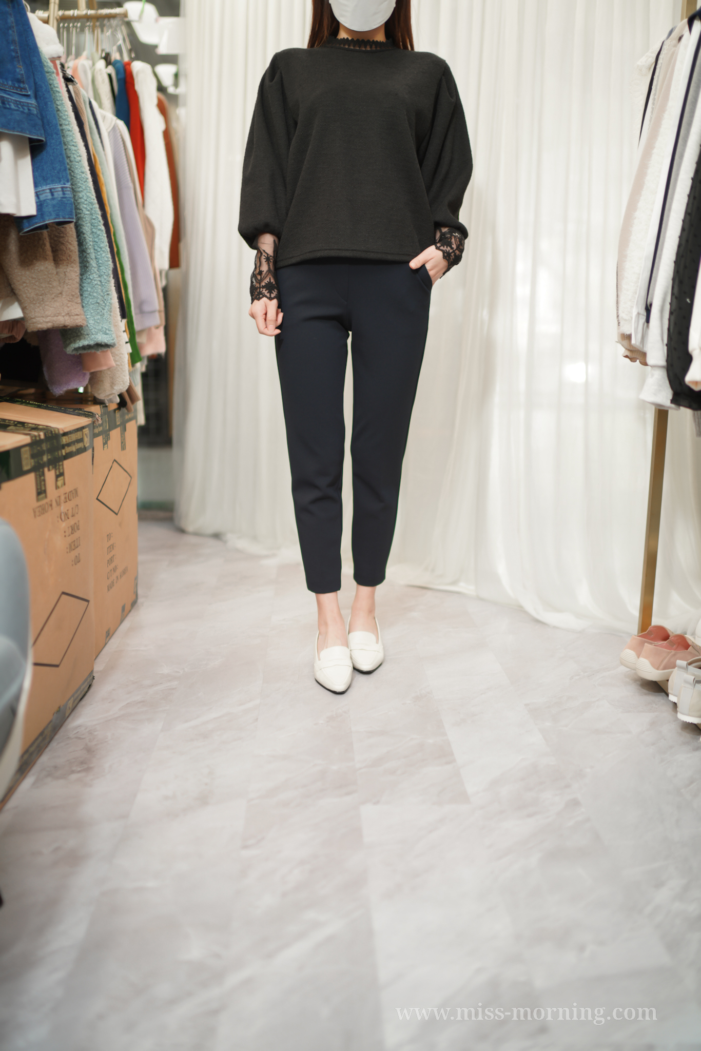 Lace袖款上衣(13670)