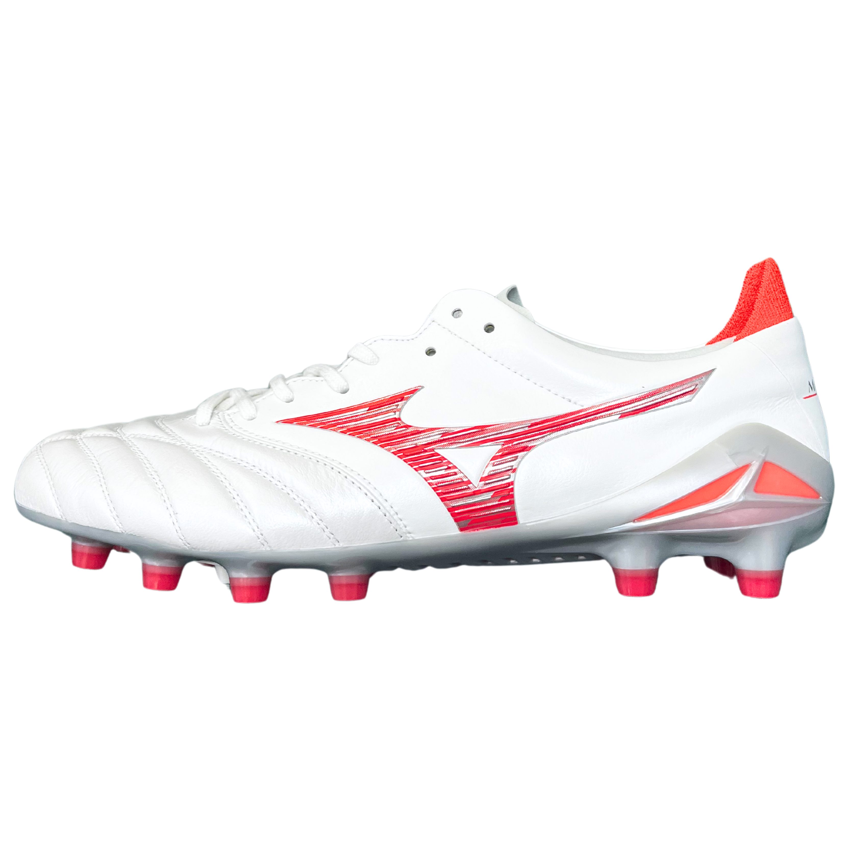 MIZUNO MORELIA NEO IV JAPAN 24SS 仿草/草地足球鞋白紅色