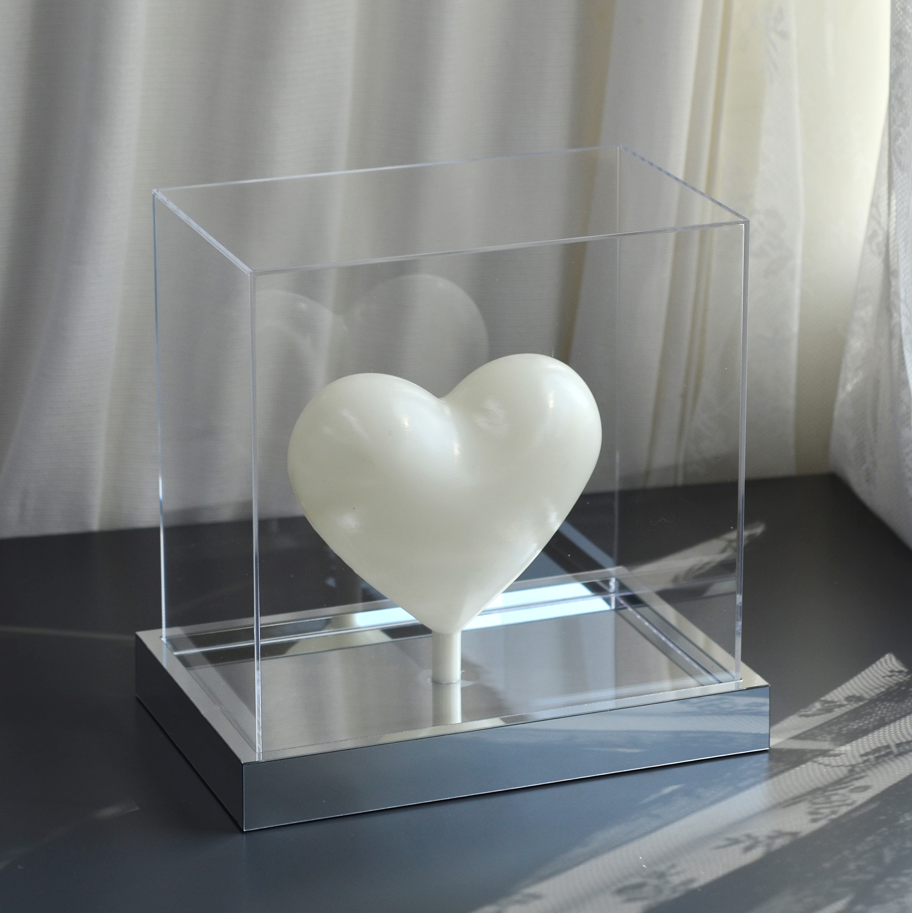 愛心鏡面壓克力盒