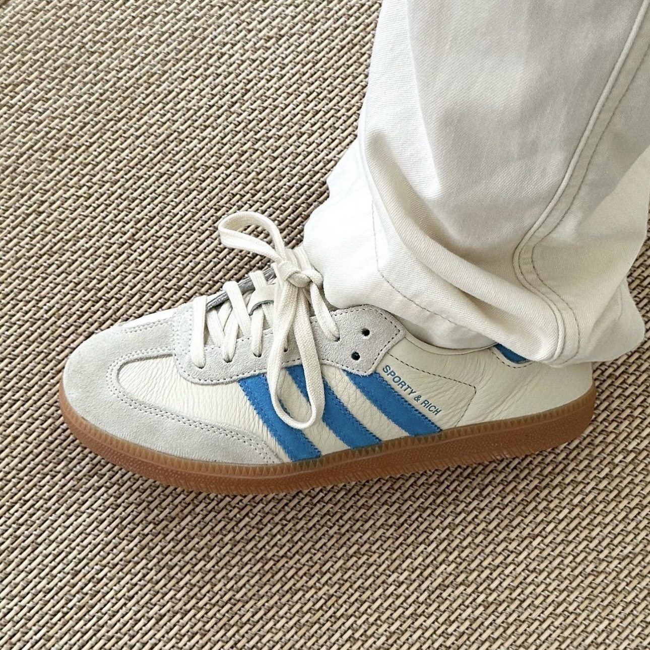 ADIDAS SAMBA OG SPORTY & RICH 'CREAM BLUE' 焦糖天青IE7096