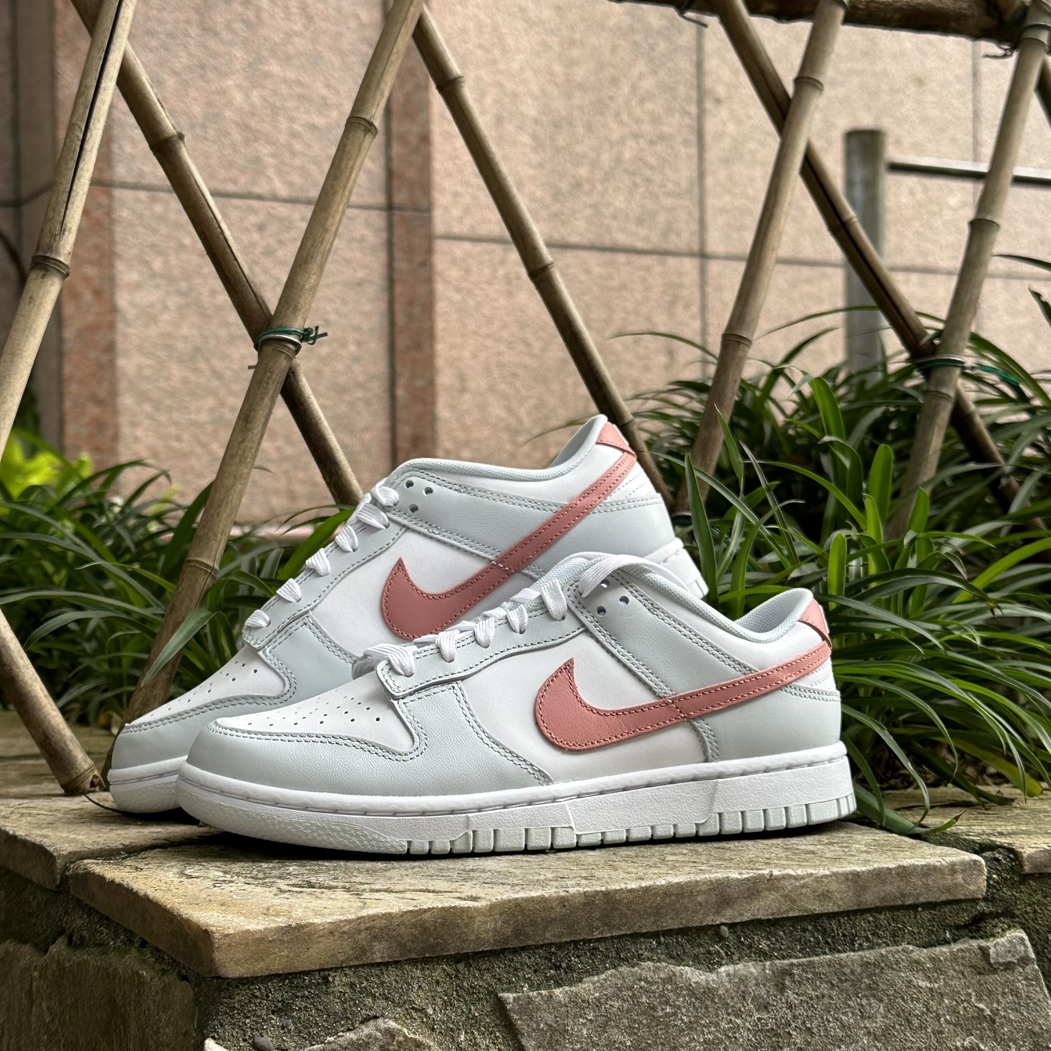 NIKE DUNK LOW RETRO 灰白粉勾男鞋女段HF0730-160