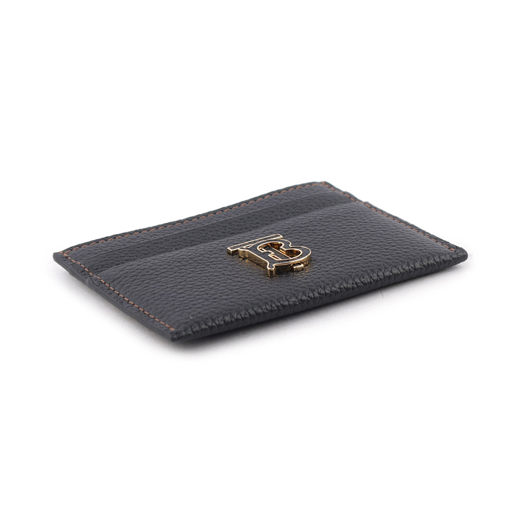 【BURBERRY】TB 標誌粒紋牛皮4卡名片/卡片夾(黑色) 8062351 A1189