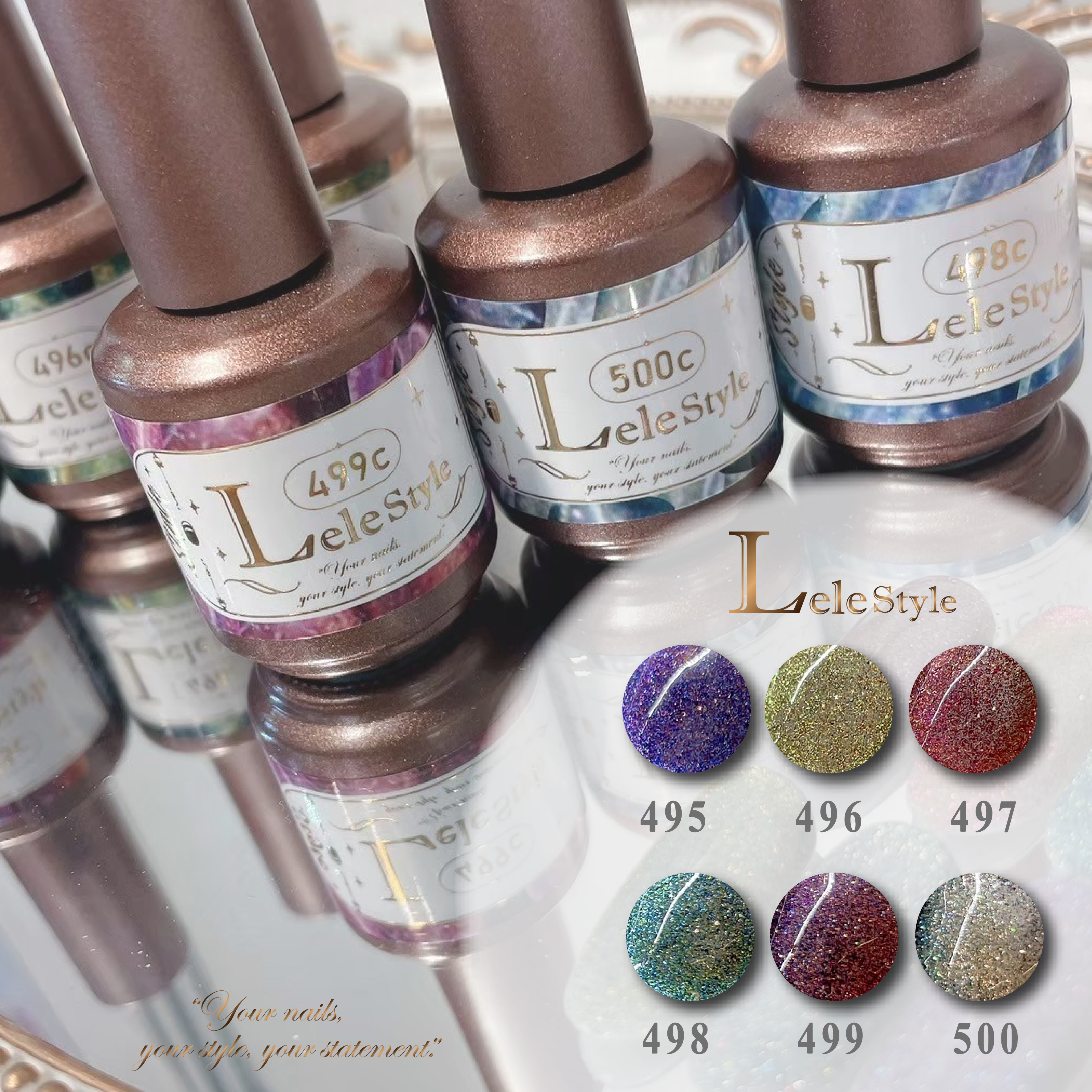 【Lele Style】莉莉膠-繁星閃耀貓眼(五彩) 495-500