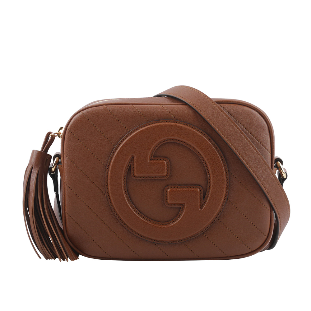 【GUCCI】Blondie GG 標誌及流蘇小款相機包(原色) 742360 1IV0G 2535