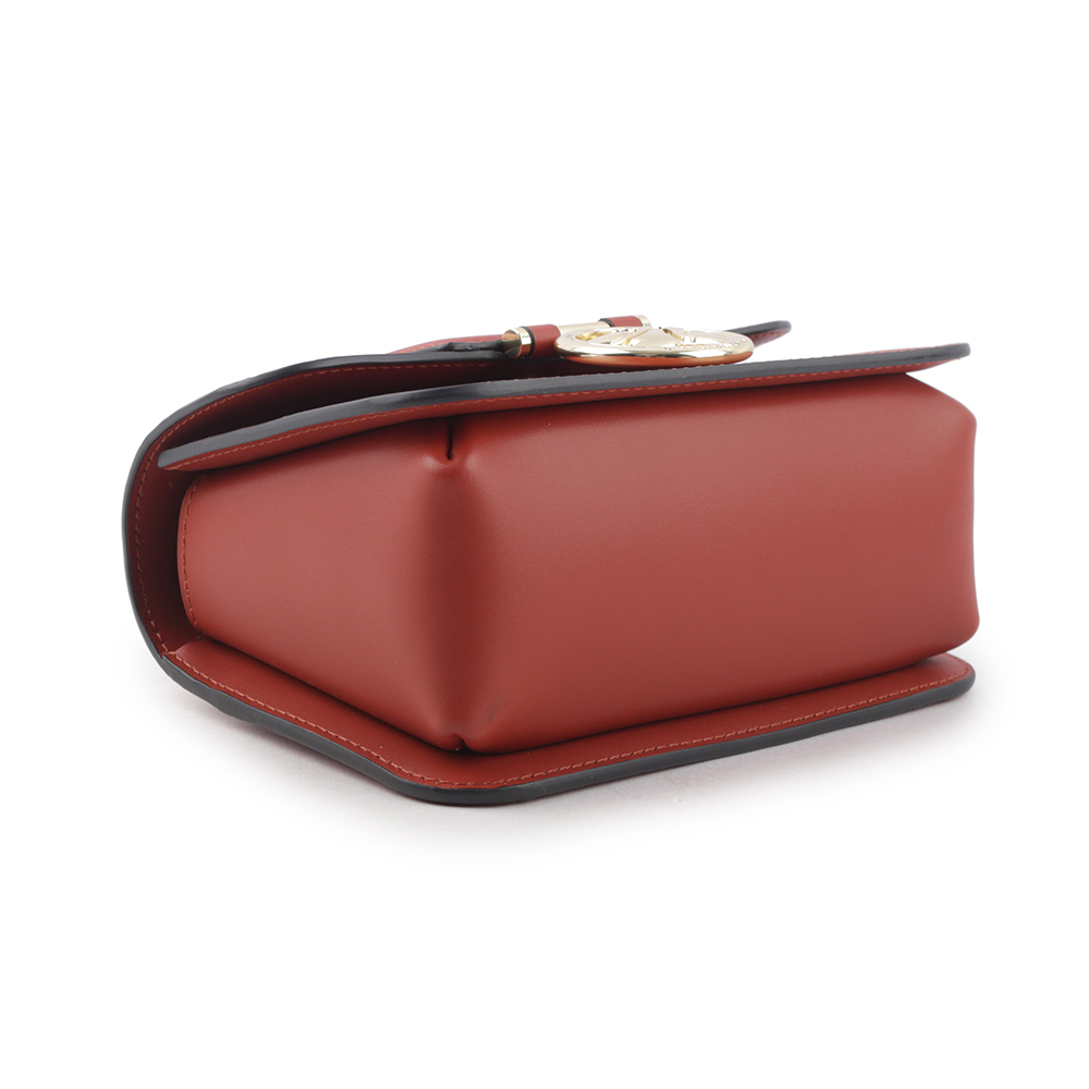 【LONGCHAMP】XS號 BOX-TROT 滑面小牛皮翻蓋二用包(赤褐色) 10180 HAU 204