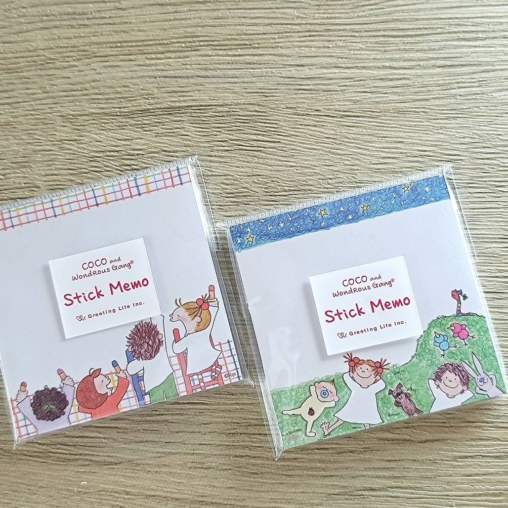 日本Greeting Life．coco醬 便利貼 memo 畫畫/夜空