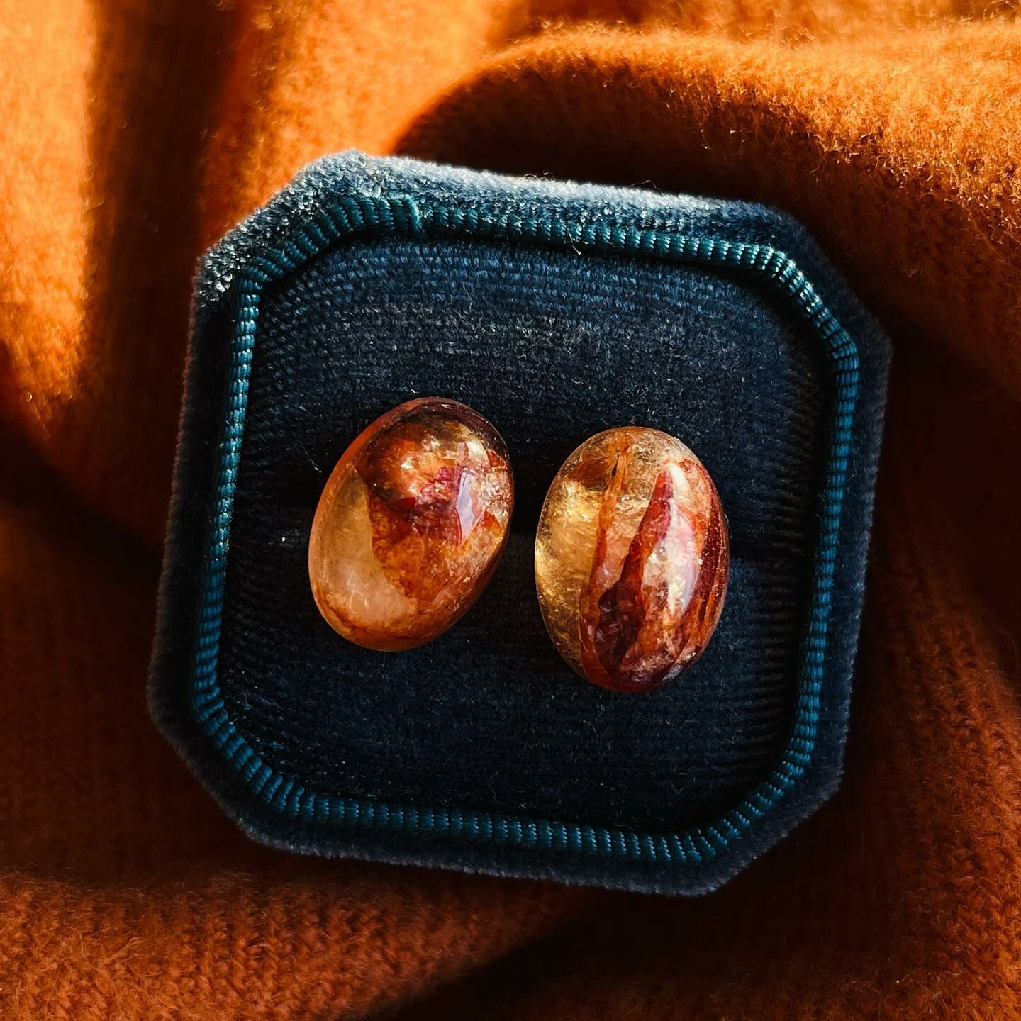 [原石] 紅膠花 925銀耳環 水晶耳環