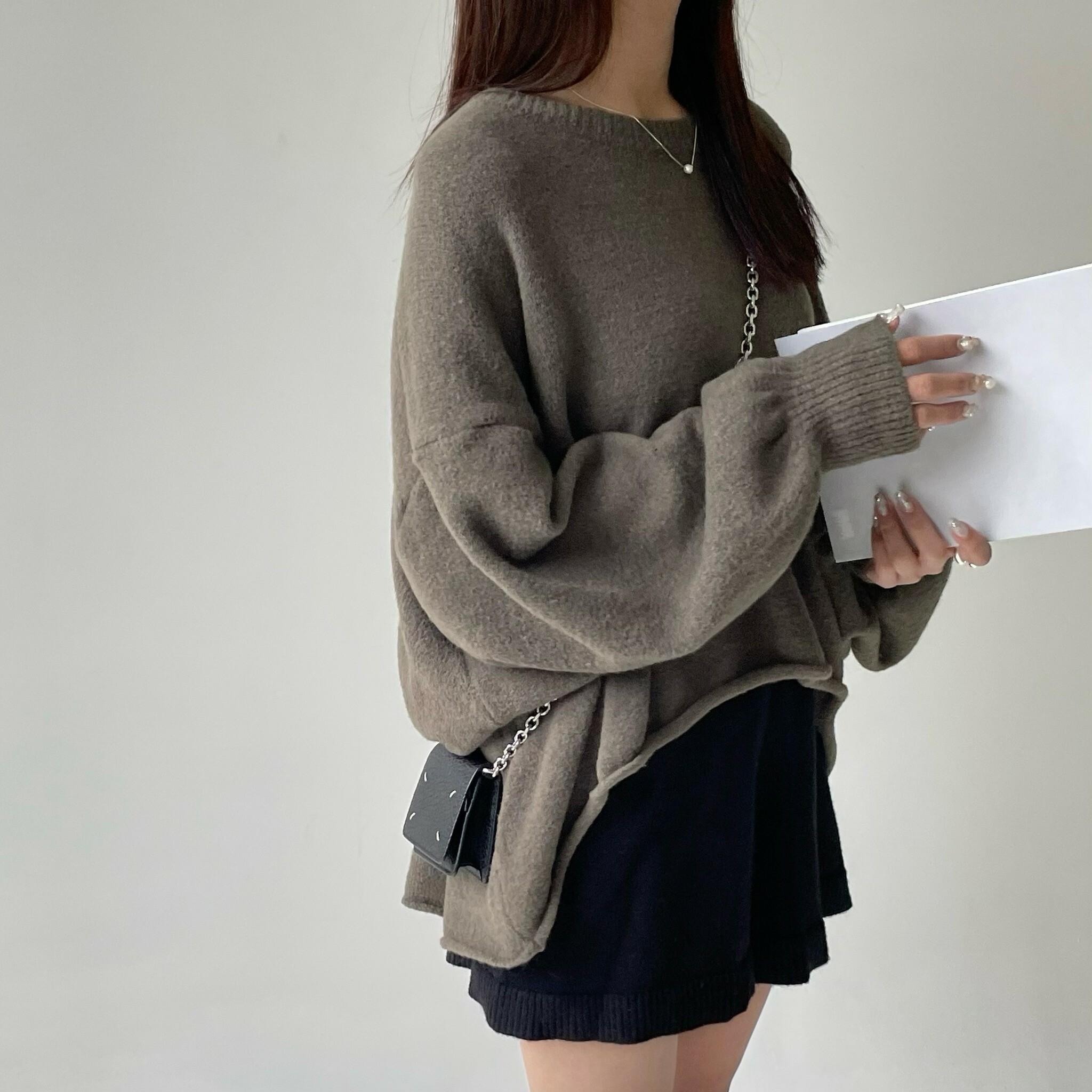 秋冬濾鏡📸下捲邊毛衣