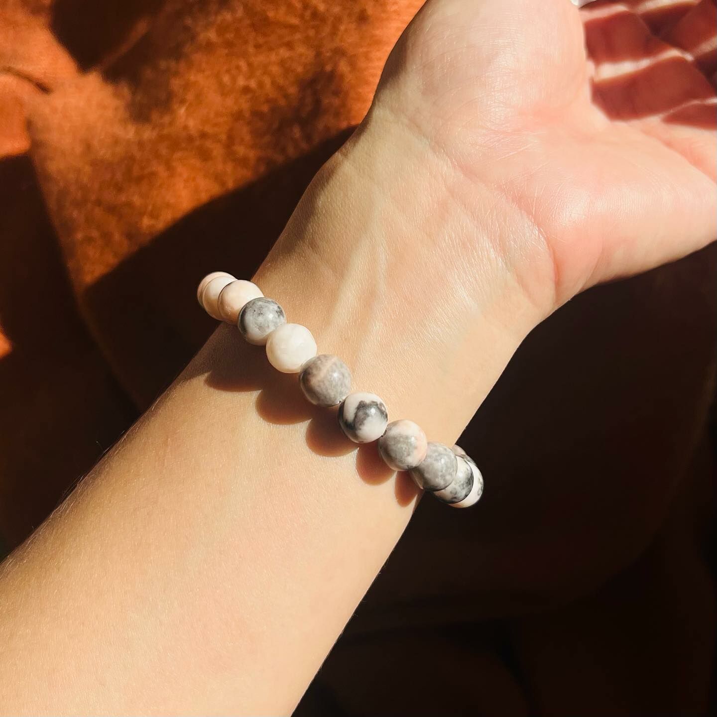 [原石] 粉斑馬石 水晶手串