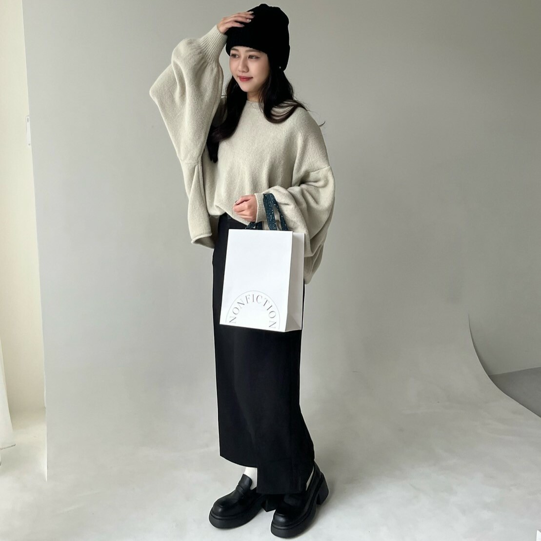 秋冬濾鏡📸下捲邊毛衣