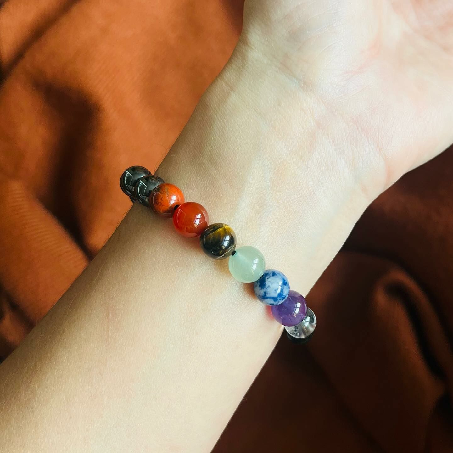 [原石] 赤鐵礦七脈輪手串