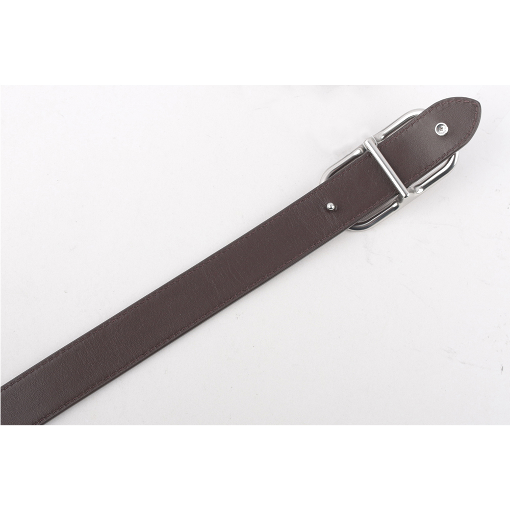 【COACH】Morgan 銀色方形馬車標誌小牛皮寬2.5cm皮帶(酒紅色) CE969 SVL3U