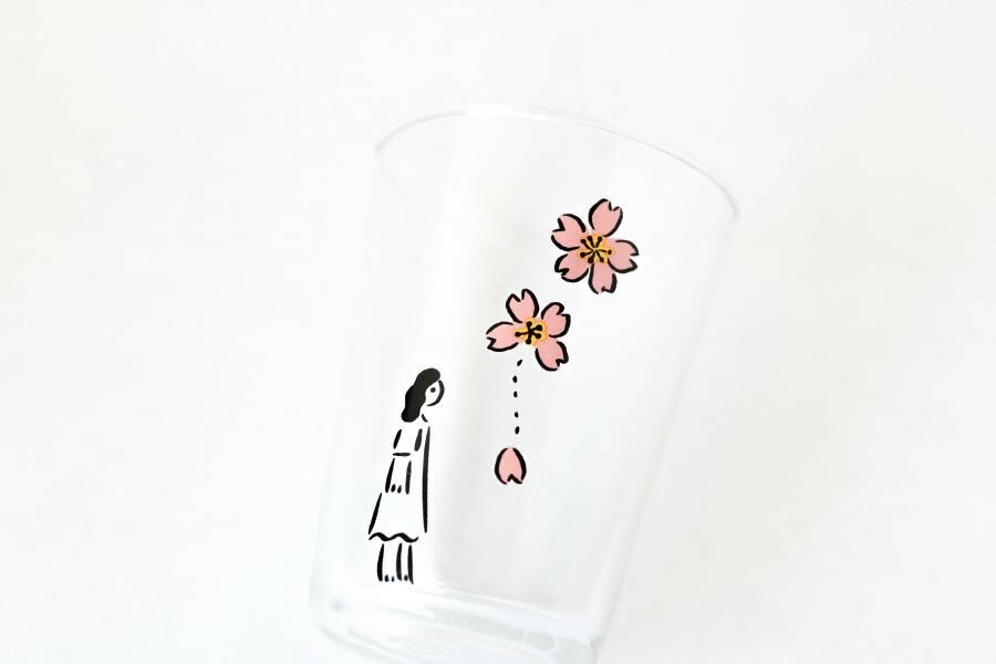 +t企劃x鬼頭祈玻璃杯-櫻花