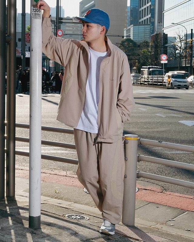KEBOZ - NYLON TRACK JACKET / 2COLORS